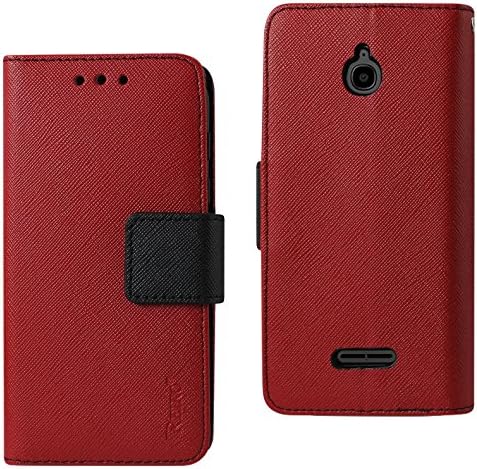 Reiko Wireless 3-în-1 portofel caz pentru Alcatel Dawn-Red