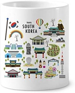 Călătorind în Coreea de Sud periuta de dinti stilou titularul cana ceramice Stand creion Cupa