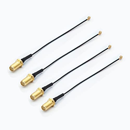 10gtek 6GHz tip IPEX la cablu feminin RP-SMA, 50ohm, 300mm, pachet de 4