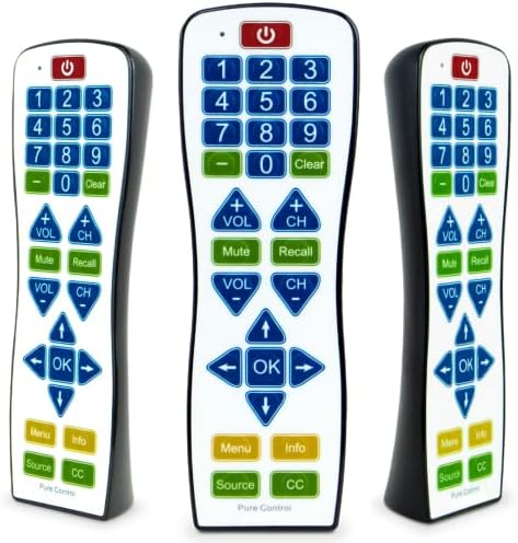 Telecomandă universală de televiziune rezistentă la apă | PC101 EasyClean Big Button, Smart, Învățarea telecomenzii TV Universal