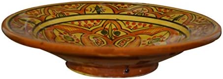 Plăcile ceramice aperitiv handmade marocane care servesc decorative de 8 centimetri rotund